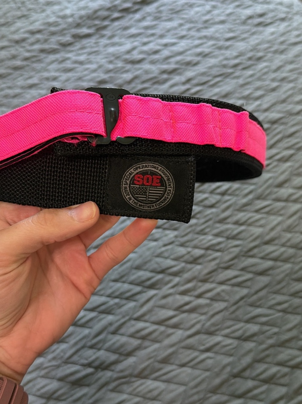SO Women's Pink Tactical Web Belt - Neon Pink & Black